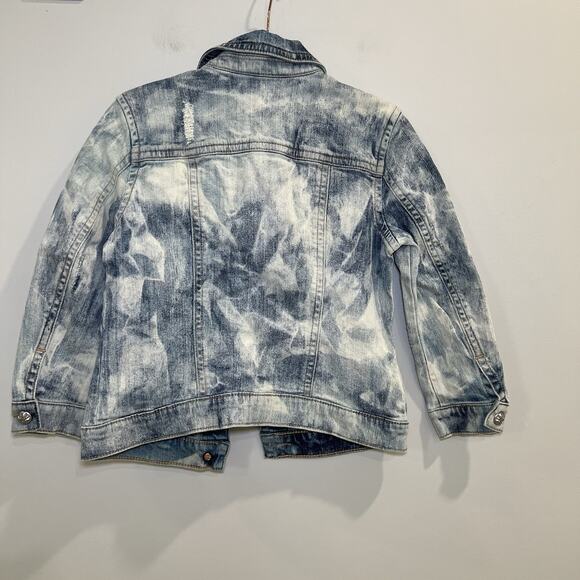 Miss Me Denim Jacket Size Small Acid Wash Distressed - Picture 2 of 7